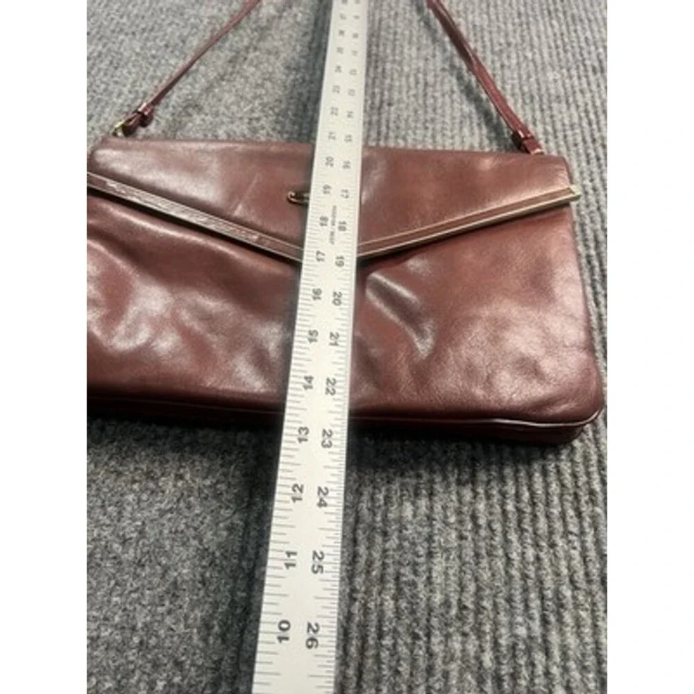 Vintage Etienne Aigner Hand Made Oxblood Leather Shoulder Bag/Clutch Early 70s